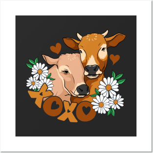 Xoxo Cow Love Posters and Art